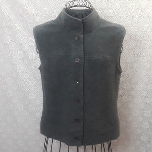 Talbots gray small wool vest FIRM